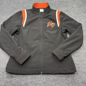 Harley-Davidson Womens Black Softshell Racing Jacket Full Zip Large RN103819